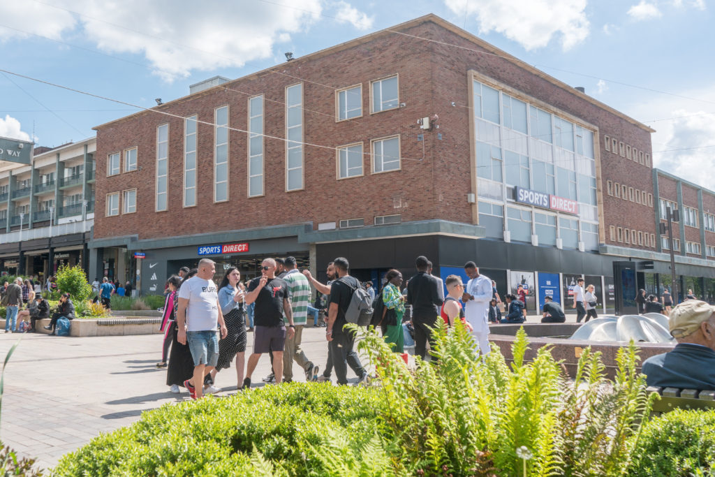 People shopping in Coventry City Centre